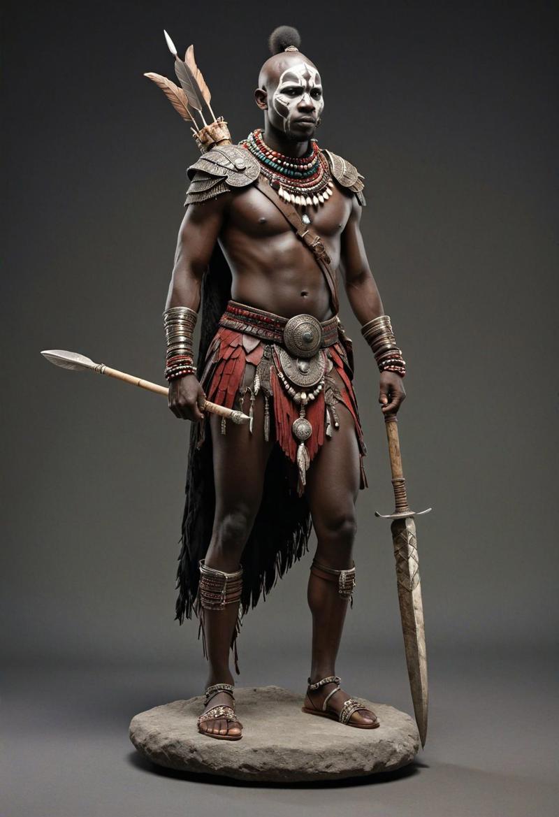 21498-2239286447-fully covered african masai warrior in a fur and bone and spear, 1man standing,(full body_1.5), hero pose,exaggerated proportion.jpg